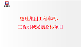 德勝集團工程車輛、工程機械采購招標項目